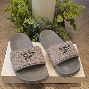 Reebok Kids Soft Gray Slide Sandals Size 13